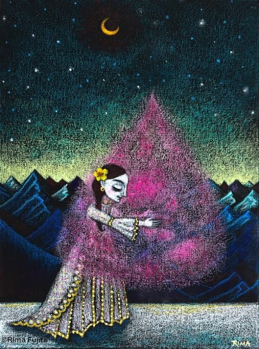 "Embrace" Mixed media on canvas