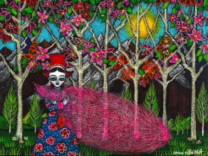 "Departure" Mixed media on canvas