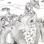 Maya Leaving for Homeland / 故郷へ旅立つ王妃マヤ